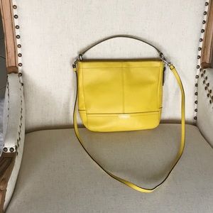 Coach bright yellow crossbody bag